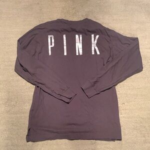 PINK Victoria's Secret Long Sleeve Tee - Dark Gray